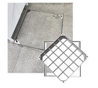 Cubierta de drenaje invisible de acero inoxidable con mango retráctil de 3932 pulgadas, rejilla cuadrada HeavyDu para paisajismo y tratamiento de aguas residuales D Solut