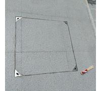 Cubierta de drenaje invisible profesional, tapa cuadrada para tanque séptico para jardines y paisajismo, cubierta de inspección de metal, tapa de acceso resistente, diseño resistente a la intemperie