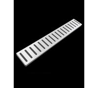 Cubierta de drenaje rectangular de metal resistente para drenaje al aire libre, ideal para entradas de hormigón y estacionamientos, rejillas duraderas para una gestión eficaz del agua