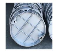 Cubierta de drenaje redonda de acero inoxidable con tapa integrada para cuencas de aguas residuales, rejilla HeavyDu, uso versátil para varios usos en la calle
