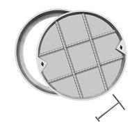 Cubierta de drenaje redonda de acero inoxidable, Kanaldeckel oculto para patios, jardines, garajes y calles, tamaños: 30 x 30, 40 x 40, 50 x 50, 60 x 60, 70 x 70, 80 x 80 cm (80 x 80 x 5 cm)