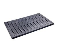 Cubierta de drenaje resistente para exteriores, rejilla de polímero de 50 x 20 cm para una gestión eficaz del agua de lluvia, ideal para patios y vallas, solución de drenaje de plástico con agujeros