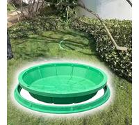 Cubierta de drenaje resistente verde InGround - Tapa de acceso de resina de 100 cm para GardenPits 300 kg de carga Capaci HeavyDu aguas residuales Solut