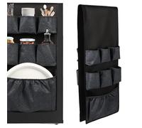 Cubierta De Dussion - Organizador De Carrito Encima Del Refrigerador Con Bolsa De Almacenamiento De 15 Bolsillos, Soporte De Utilidad De Cubiertos, Estera De Ahorro De Espacio De Cocina | Top