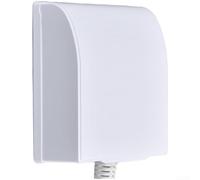 Cubierta de enchufe de agua para interruptores de cocina de baño - Caja protectora de PC a prueba de salpicaduras de 9,9 x 11,2 x 4,2 cm, transparente/negro/azul/marrón/blanco, paquete de 1 (blanco)