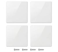 Cubierta de enchufe de pared, cubierta de interruptor de pared resistente placa de pared ciega, 8,6 x 8,6 cm, de plástico resistente, tapa de plástico para agujero de pared, tapa de enchufe eléctrico