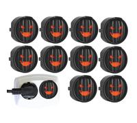 Cubierta de enchufe de salida, Cubierta de enchufe | Cubierta de enchufe eléctrico Ghost Smile 10X | Protector de enchufe de seguridad para el hogar, de seguridad para enchufes de corriente
