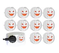 Cubierta de enchufe de salida,Cubiertas de enchufe | 10 cubiertas de salida de sonrisa fantasma | Protector de enchufes de seguridad para el hogar, protectores de tomas de corriente a prueba de niños