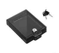 Cubierta de enchufe de seguridad, protector antigolpes, panel central de aire acondicionado, bloqueo para niños, ultrafino, impermeable, para toma de corriente de interruptor (negro)