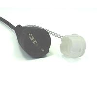 Cubierta de enchufe, manejo rápido y seguro, protección contra el polvo para enchufes, taller, cocina, en caso de salpicaduras, virutas, suciedad (3, blanco, enchufe Schuko CEE 7/3 + lengüeta de