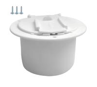 Cubierta de enchufe para autocaravana - Cubierta de puerta para cable de autocaravana | antipolvo para enchufes eléctricos, puerta de cao blanca con tapa, paso de cable con tornillos