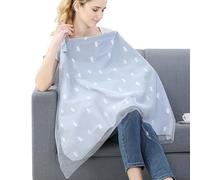 Cubierta de Enfermería - Poncho de enfermería de algodón transpirable con cobertura de 360 grados para amamantar,Delantal de lactancia suave con aro de alambre para mujeres que amamantan regalos de