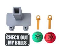 Cubierta de enganche de Navidad, práctica de instalar, 14 x 14 x 3 cm, cubierta de enganche de Check Out My Balls, decoración de vacaciones, camión, SUV, coche, función de fácil instalación, para