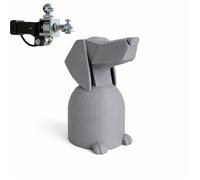Cubierta de Enganche de Remolque con diseño de Perro Salchicha, Conector Receptor para Accesorios de camión Impreso en 3D, Bonito Protector de Tapa de Enganche para Remolque(Gray)