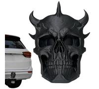Cubierta de enganche de remolque, protector de calavera 3D, portátil de 3,86x3,50x3,54 pulgadas con función a prueba de polvo, protector de remolque, cubierta de bola con estilo atrevido, acceso