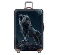 Cubierta De Equipaje Protectora Funda De Maleta ImpresióN De Animal Lavable EláStica Equipaje De Viaje,Anti-Polvo Luggage Cover para Equipaje De 18-32 Pulgadas,NiñOs,Adultos (Lobo,XL(29-32inch))