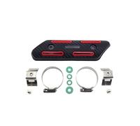 Cubierta de escape de motocicleta Térmica para tub Protector de tubo de escape universal para motocicleta, silenciador, protector antiescaldaduras, protector térmico(Plastic-Red)