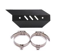 Cubierta de escape de motocicleta Térmica para tub Protector térmico para tubo de escape de motocicleta, cubierta de fibra de carbono, protector de silenciador de 3,8 mm a 4,5 mm(C)