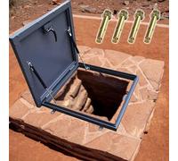 Cubierta de escotilla de acceso galvanizada: puerta trampa de techo de 20 a 39 pulgadas, fácil instalación (33.5 x 39.4 pulgadas) para un acceso seguro al sótano y pozo