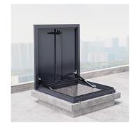 Cubierta de escotilla de acceso, hierro fundido gris oscuro, 85 x 85 cm, trampa de acceso al suelo para techos, sótanos y espacios comerciales, perfecta para un fácil mantenimiento e inspección.