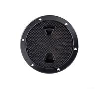 Cubierta de escotilla redonda de 4 pulgadas, agujero de inspección de yate ABS con agarre antideslizante, puerto marino impermeable - para piso de cabina de barco, diseño de empuje para abrir, blanco