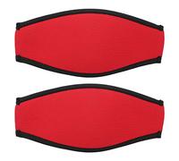 Cubierta de espejo de correa para buceo 2 piezas de neopreno Protector para el cabello para snorkel Surfing Surfing Sports 20 x 9cm (Rojo)