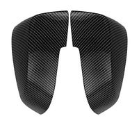 Cubierta de espejo retrovisor de estilo de fibra de carbono, carcasa de espejo de ala de ABS de repuesto para Serie 5, par brillante resistente a los rayos UV para el lado izqu