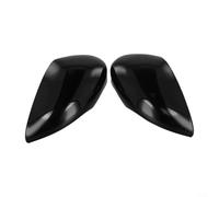 Cubierta de espejo retrovisor negro brillante, par para Ford, para Fiesta | Repuesto de moldura lateral de puerta exterior ABS izquierda y derecha, compatible con modelos de furgoneta con lámpara de
