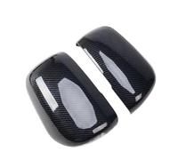 Cubierta De Espejo Retrovisor Negro Mate/fibra Carbono Para Mitsubishi Para Pajero 2007-2019. Estilo Automotriz.(Carbon fiber color)