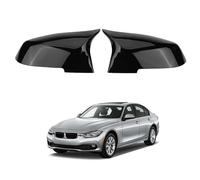 Cubierta de Espejo Retrovisor para BMW 3 Series F30 Sedan 320i 320iX 328d 328 DX 328i 328iX 330e 330i 330iX 335i 335iX 340i 340iX Hybrid 3 2012-2018 Glossy Black - Par de Tapas de Repuesto