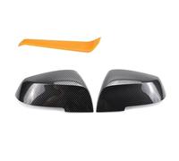 Cubierta de Espejo retrovisor para Coche, para Series 1, 2, 3, 4, X, 220i, 328i, 420i, F20, F21, F22, F23, F30, F32, F33, F36, X1, 2 Tapas de Espejo Lateral con Aspecto de Carbono, Color Negro.