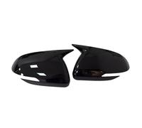 Cubierta De Espejo Retrovisor Para Kia Para Rio 2017-2023 Carcasa Exterior Puerta Embellecedor ABS Fibra Carbono Cubierta De Espejo Retrovisor Lateral HCPAVEXT(Gloss Black W Light)