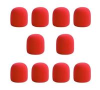 cubierta de espuma de micrófono, Funda de parabrisas de espuma for micrófono, 10 piezas, multicolor(Red 10pcs-01)