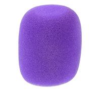 Cubierta de Espuma para Micrófono Gruesa, Antideslizante | Paravientos de Alta Densidad, Color Morado, Mayoría de Micrófonos de Mano Estándar