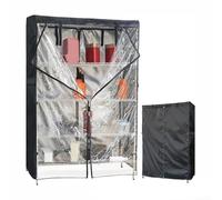 Cubierta de estante de alambre resistente al agua con panel enrollable para acceso rápido y soluciones de almacenamiento seguro (36 x 14 x 55 pulgadas)