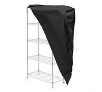 Cubierta de estante de almacenamiento de malla transparente de PVC, cremallera de 3 vías para acceso, protector de estante exterior resistente al agua para cobertizo de garaje, se adapta a estanterías