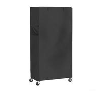 Cubierta de estante resistente al agua hecha de tela Oxford 420D con cremallera para acceso para garaje, cocina, sótano, almacenamiento, color negro (107 x 45 x 183 cm)