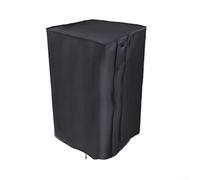 Cubierta de estufa de gas de un solo quemador resistente a la intemperie con hebilla inferior para equipos de cocina al aire libre, material Oxford negro (15.7 x 15.7 x 30 pulgadas)