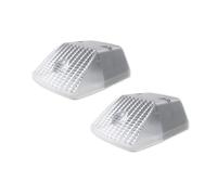 Cubierta De Faro Delantero Para Benz W463 Clase G G500 G550 G55 G63 G65 Para AMG 1990-2018 2 Piezas De Carcasa Luz Esquina Intermitente Guardabarros Delantero(Clear Silver Lens)