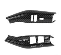 Cubierta de fibra de carbono para interruptor de limpiaparabrisas para Buick Plus/S 2014-2016, marco decorativo de palanca de control de faros delanteros ABS para volante, 2 unidades