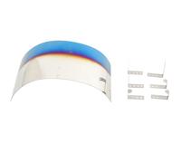 Cubierta de filtro de admisión de aire de acero inoxidable, escudo térmico automotriz para tomas de aire cónicas o cilíndricas de 2,5 a 3,5 pulgadas, accesorio para el (chapado en azul)