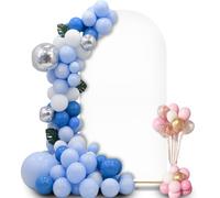 Cubierta de fondo de arco de 1,2 x 2,2 m, cubierta de arco para bodas, decoración de fiestas, cumpleaños, fiestas, baby shower, banquete (blanco 4 x 7,2 pies)