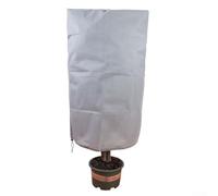 Cubierta de forro polar para plantas de protección contra heladas para jardín, arbusto, árbol, invierno, anticongelante, tela no tejida con cordón, protector de clima frío al aire libre (1 m x 1,2 m)