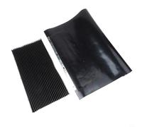 Cubierta de fuelle telescópica para fresadora, cubierta de acordeón, protector de virutas, protector de riel guía de goma flexible, escudo a prueba de aceite para torno y amoladora CNC, negro (400 x