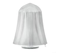 Cubierta de fuente de tela Oxford 420D para baños de pájaros al aire libre para protector redondo contra la lluvia y los desechos (64 x 46 cm, gris)