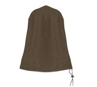 Cubierta de fuente resistente al agua de 36 x 42 pulgadas con cordón para fuentes de jardín escalonadas y protección de muebles de patio al aire libre (café)