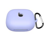 Cubierta de Funda Protectores para Power Beats Pro 2,Caja de Auriculares Funda Protectora de Silicona a Prueba de Golpes para Power Beats Pro 2,Cubierta de Manga Suave con carabinero (Morado)
