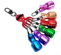 Cubierta de gancho de cebo de calamar, diseño protector electroplat con perforado, compatible con ganchos de pulpo Egi y sepia y sistema de colgar mosquetón (color mezclado)