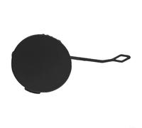 Cubierta de gancho de remolque para parachoques delantero izquierdo negro compatible con Alfa Romeo para Giulia 2015 a 2017 Forma redonda sin pintar Material ABS Accesorio exterior del lado del