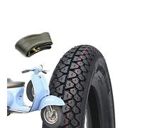 Neumático de goma 3,50-10 + cámara para Vespa 125 150 200 PX Arcobaleno Neumático Deestone 51J D795 4PR E4